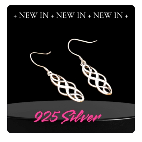 Jewelry - NEW 925 SS Celtic Knot Dangle Earrings